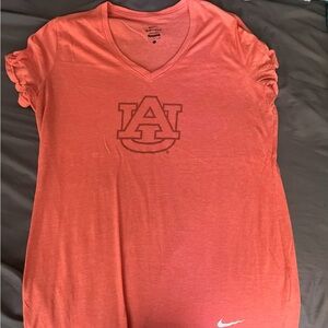 Nike Orange V-Neck T-Shirt with Logo